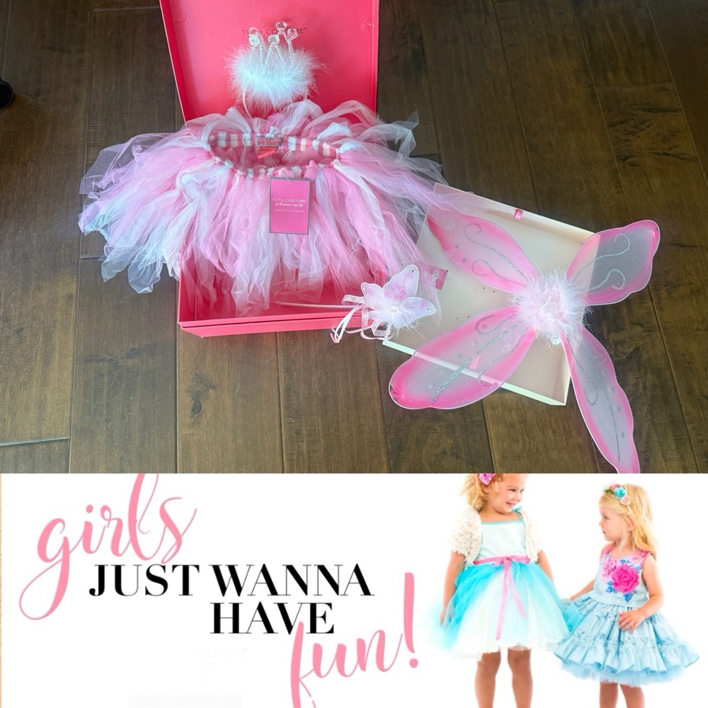 TUTU COUTURE Cute Pink Fairy TuTu Skirt Set
